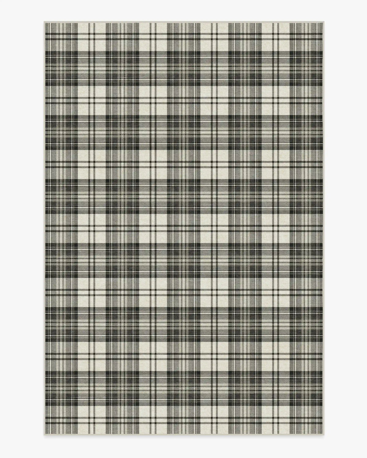 Dress Stewart Tartan Black & Ivory Rug
