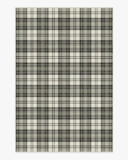 Dress Stewart Tartan Black & Ivory Rug