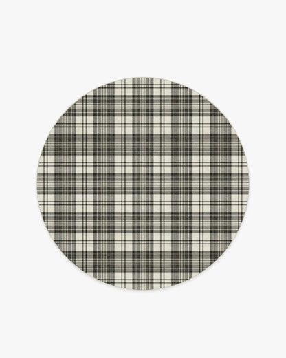 Dress Stewart Tartan Black & Ivory Rug