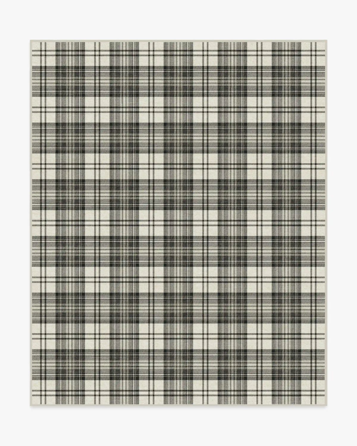 Dress Stewart Tartan Black & Ivory Rug