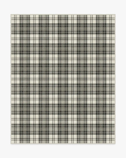 Dress Stewart Tartan Black & Ivory Rug