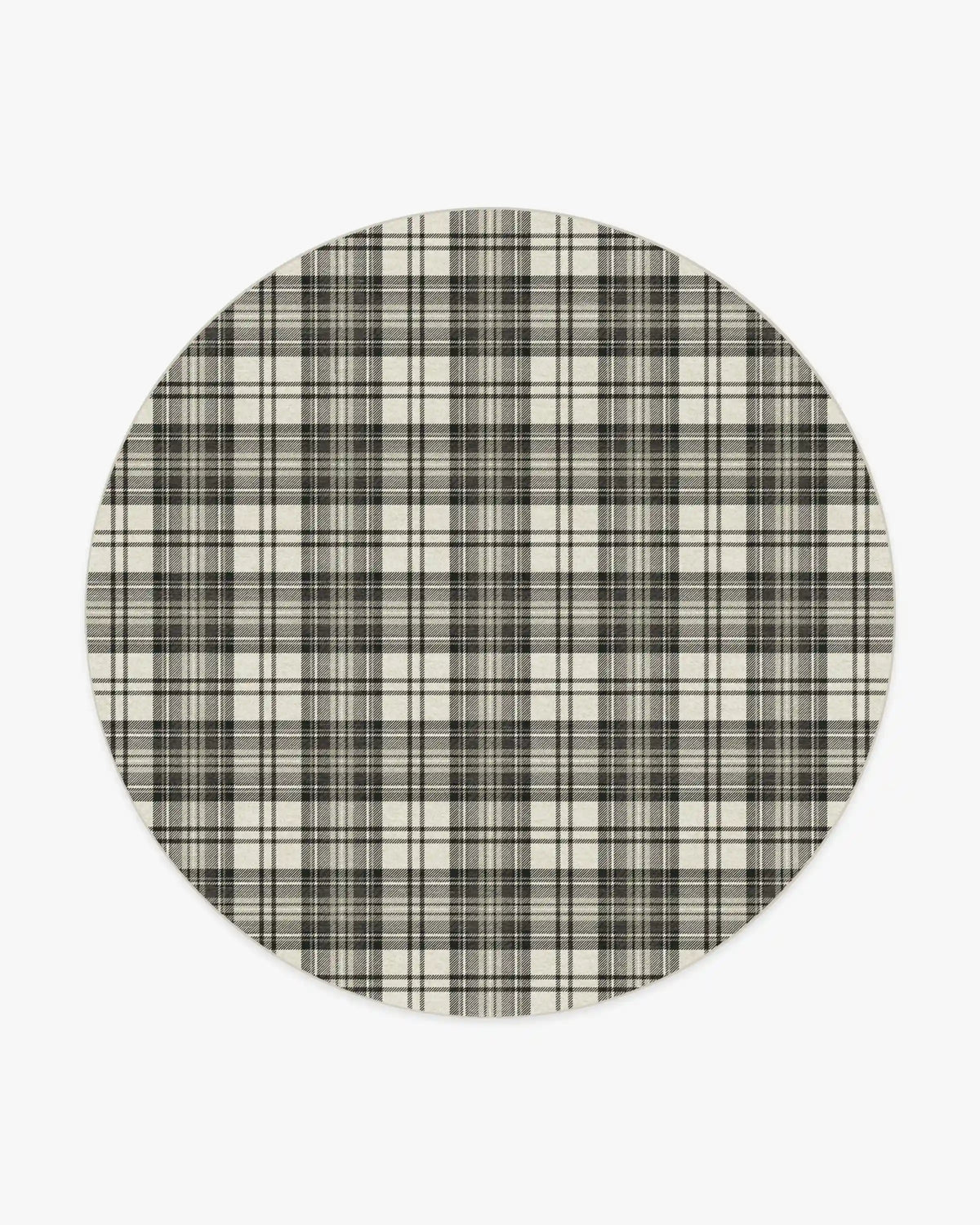 Dress Stewart Tartan Black & Ivory Rug