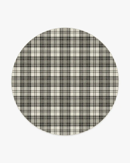 Dress Stewart Tartan Black & Ivory Rug