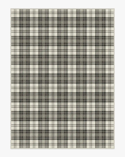 Dress Stewart Tartan Black & Ivory Rug
