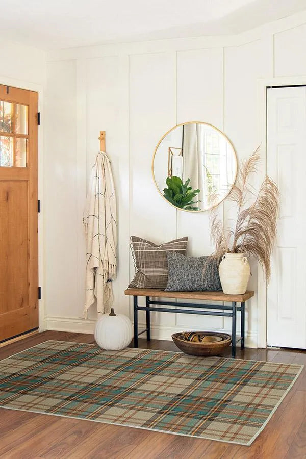 Dress Stewart Tartan Khaki Rug