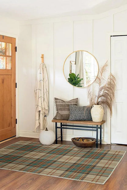 Dress Stewart Tartan Khaki Rug
