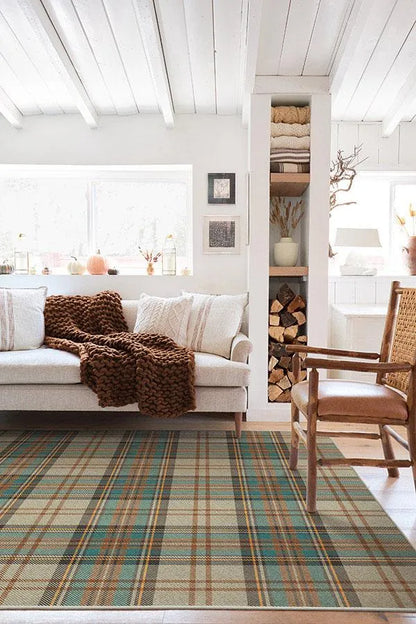 Dress Stewart Tartan Khaki Rug