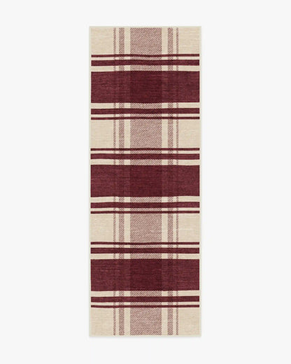Easton Plaid Burgundy Rug