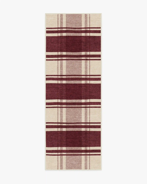 Easton Plaid Burgundy Rug