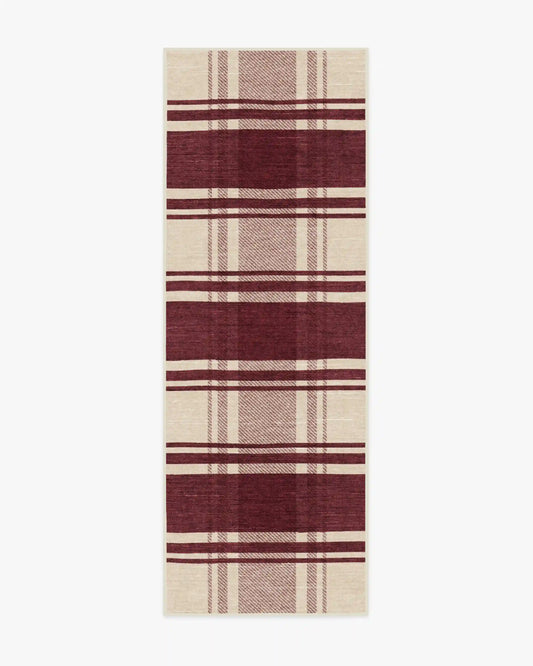 Easton Plaid Burgundy Rug