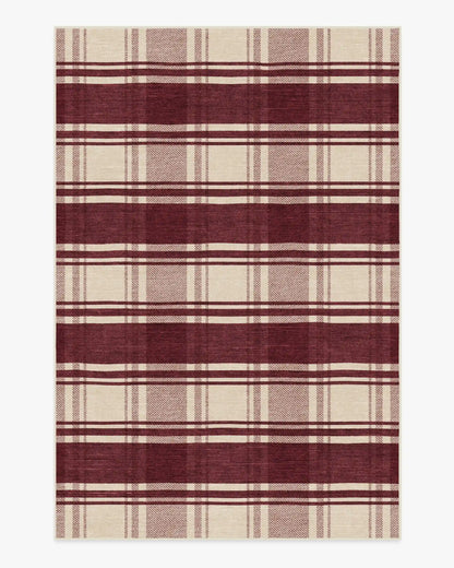 Easton Plaid Burgundy Rug