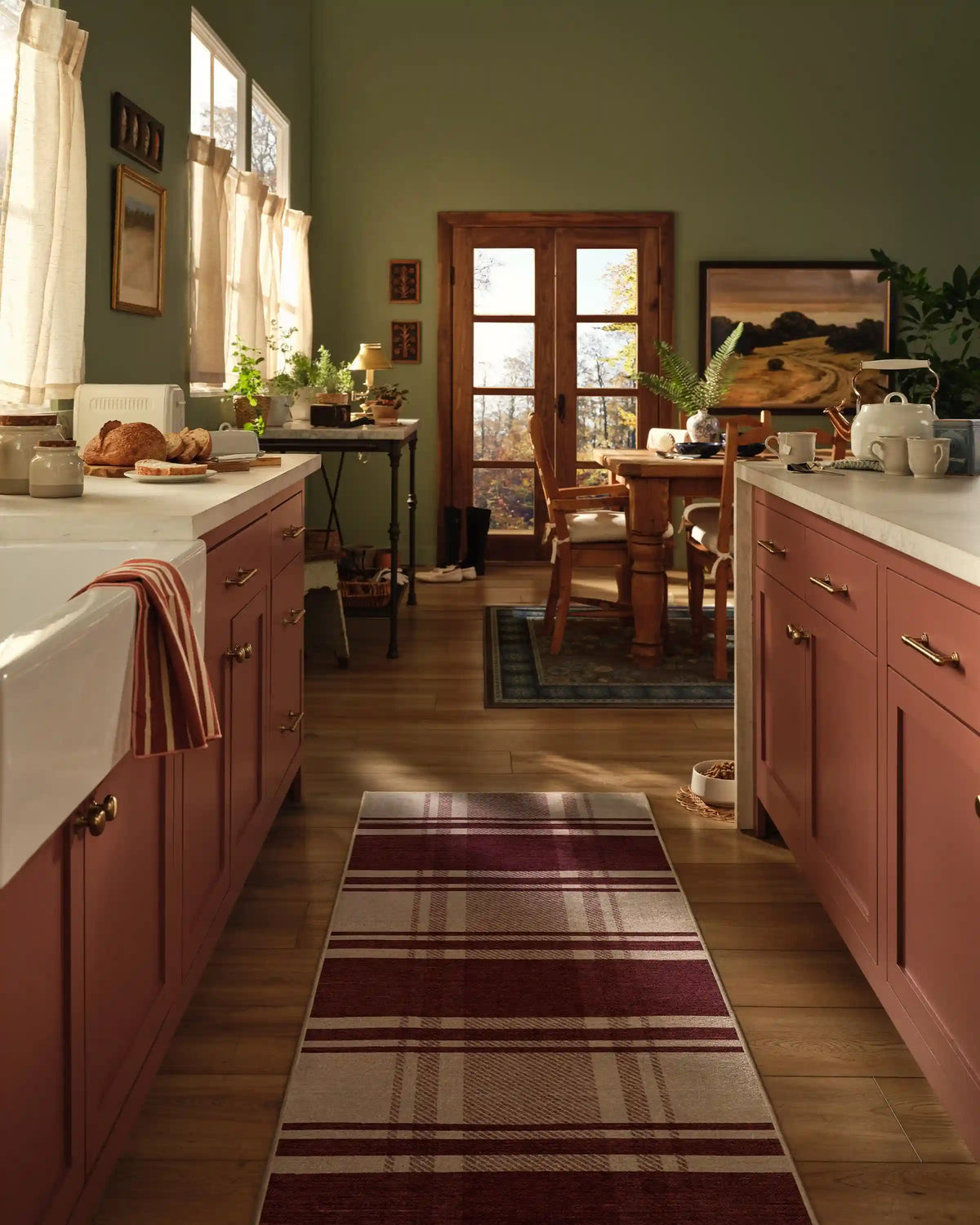 Easton Plaid Burgundy Rug