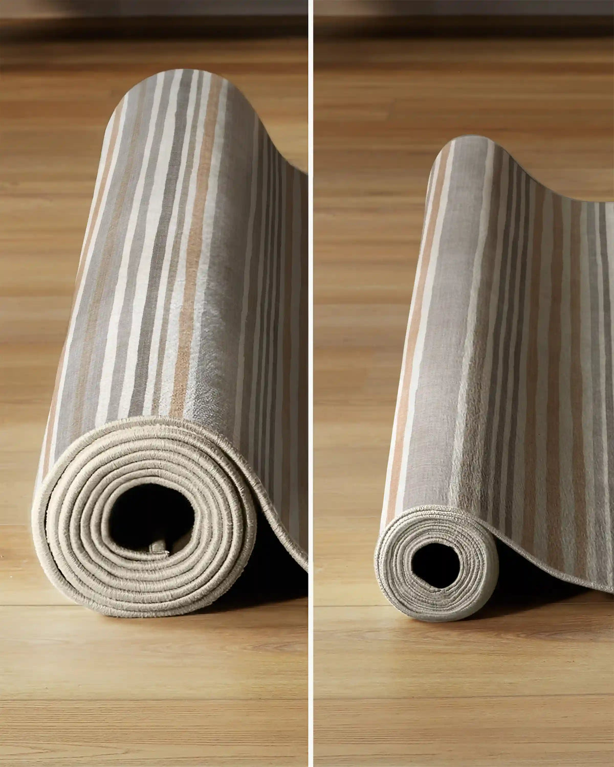 Elio Stripe Grey & Ivory Rug
