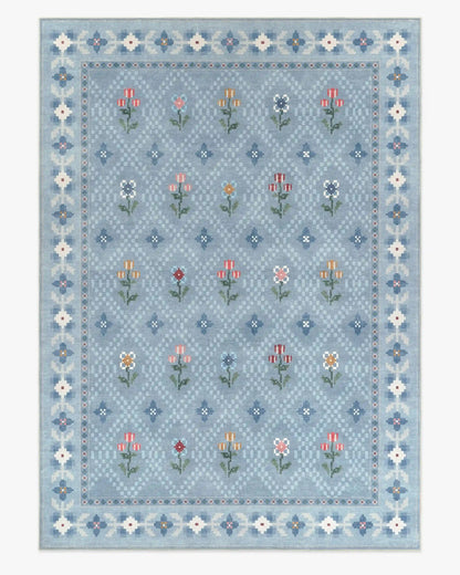 Ella Slate Blue Rug by Anthropologie