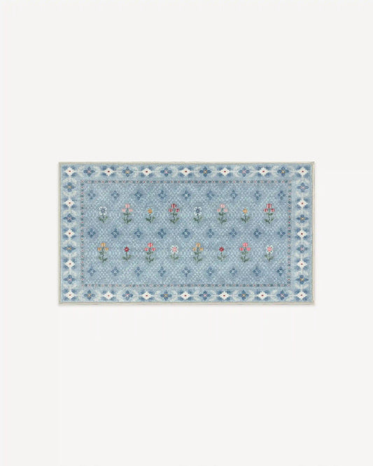 Ella Slate Blue Rug by Anthropologie