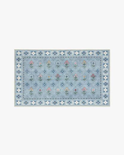 Ella Slate Blue Rug by Anthropologie