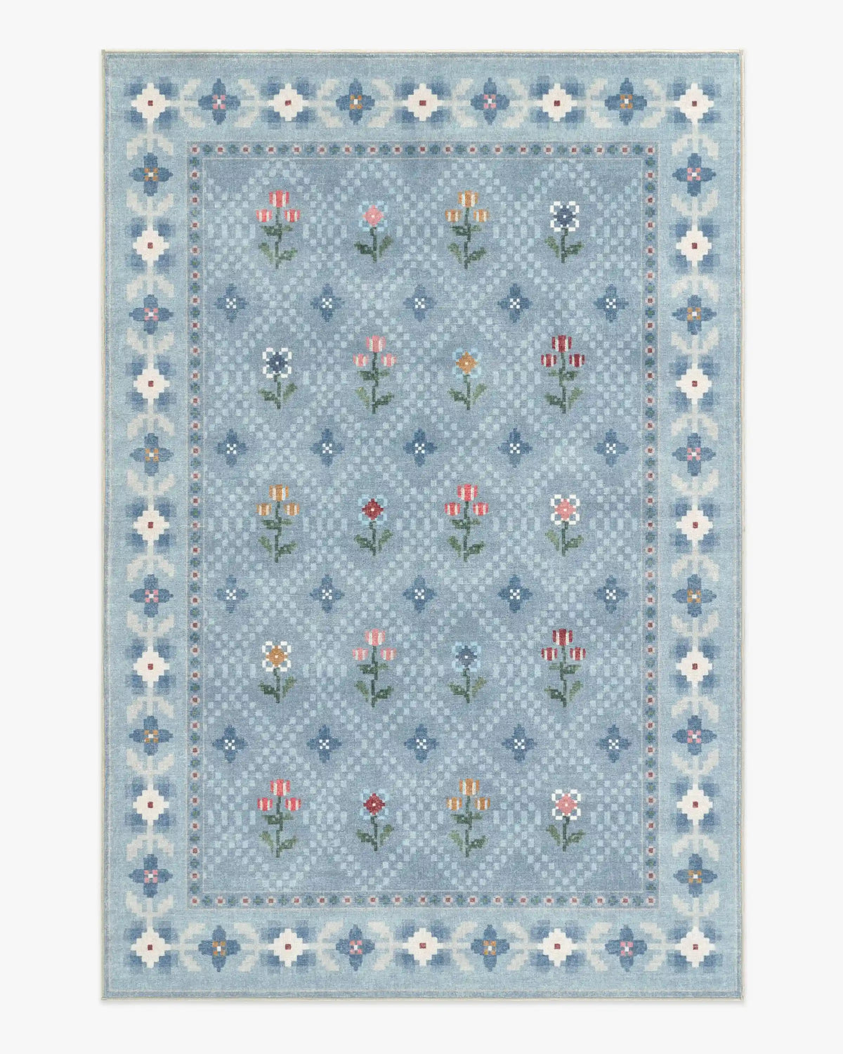 Ella Slate Blue Rug by Anthropologie