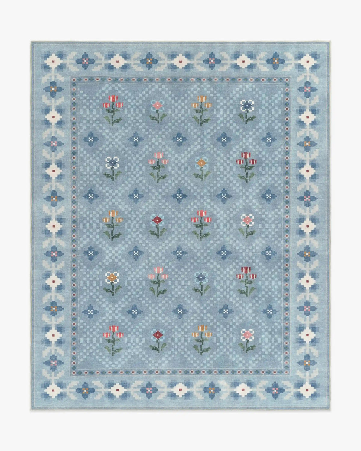 Ella Slate Blue Rug by Anthropologie