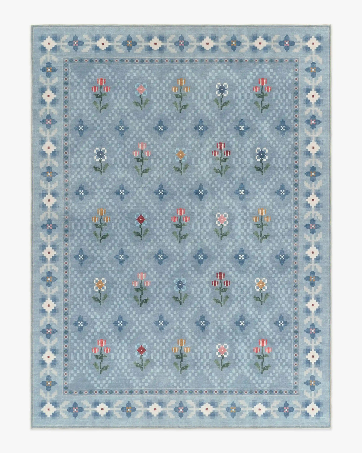 Ella Slate Blue Rug by Anthropologie