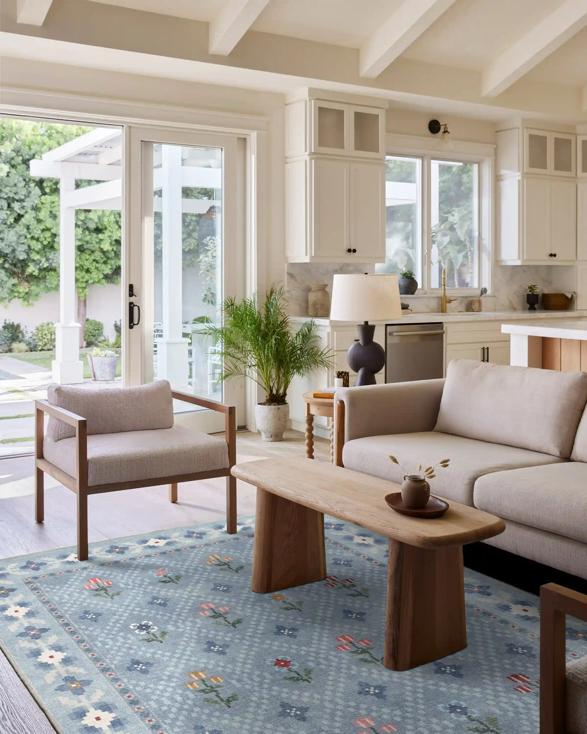Ella Slate Blue Rug by Anthropologie