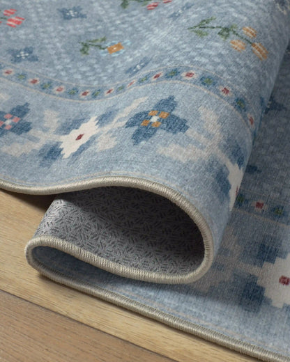 Ella Slate Blue Rug by Anthropologie