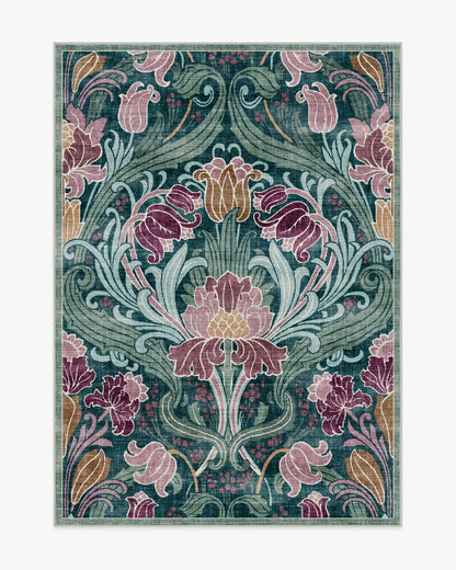 Flourish Teal Rug by Liberty