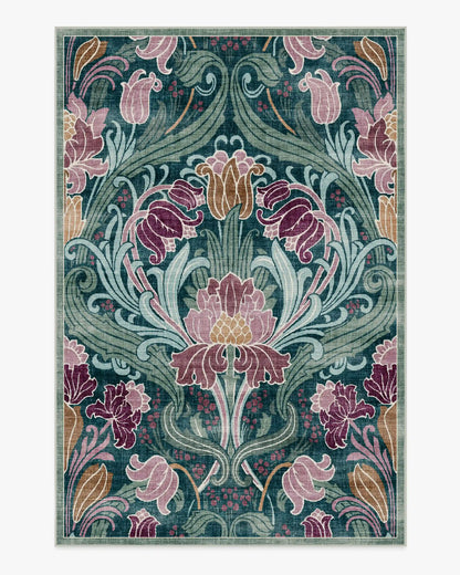 Flourish Teal Rug by Liberty