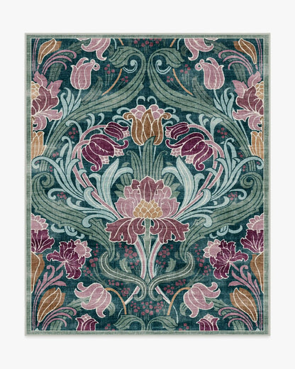 Flourish Teal Rug by Liberty