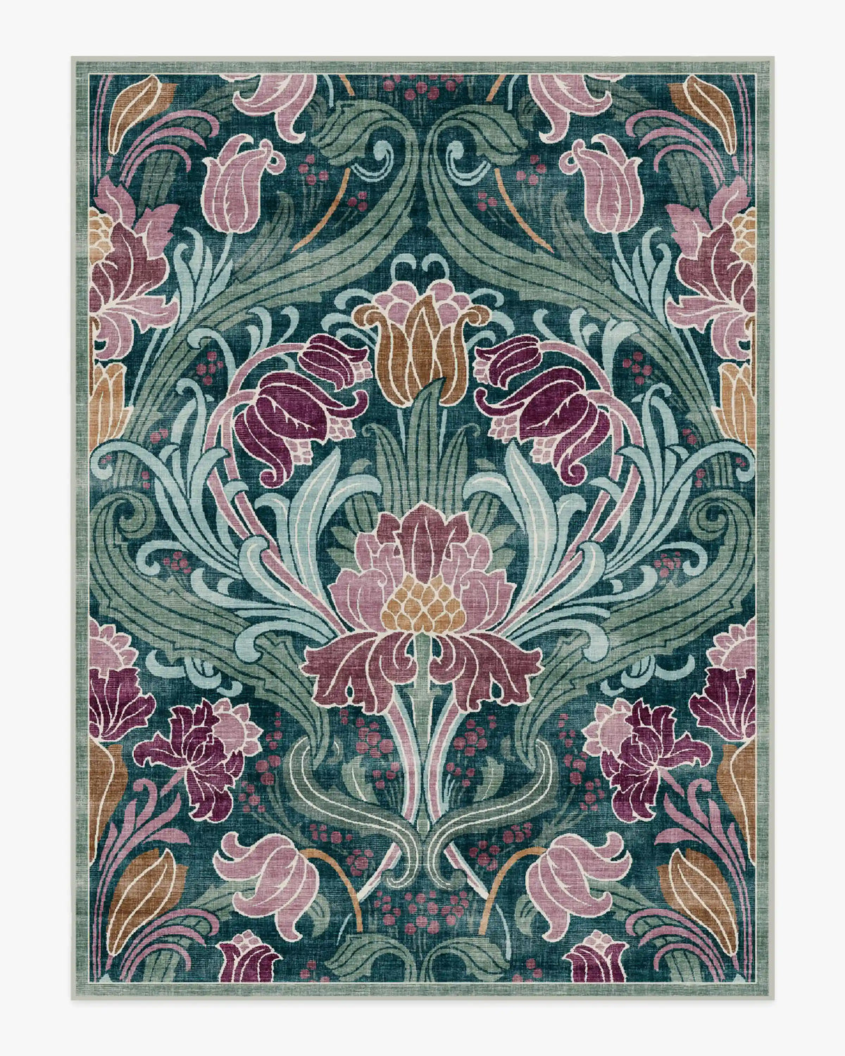 Flourish Teal Rug by Liberty