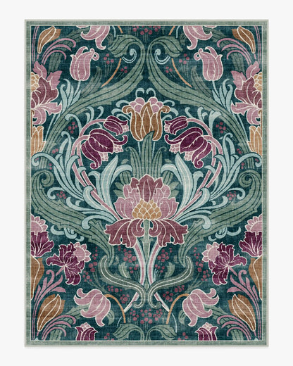 Flourish Teal Rug by Liberty
