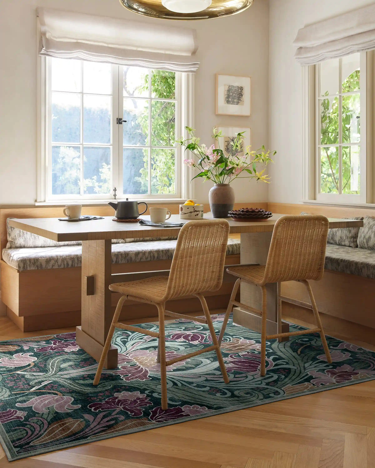 Flourish Teal Rug by Liberty