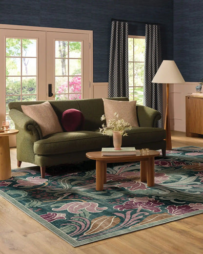 Flourish Teal Rug by Liberty