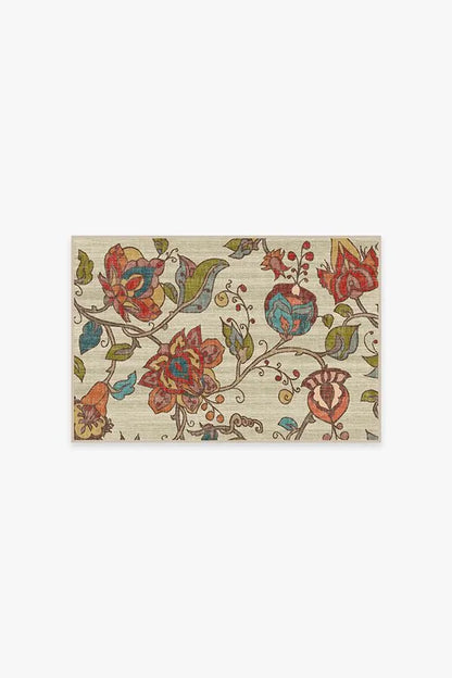 Frida Floral Natural Rug