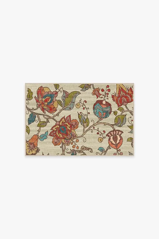 Frida Floral Natural Rug