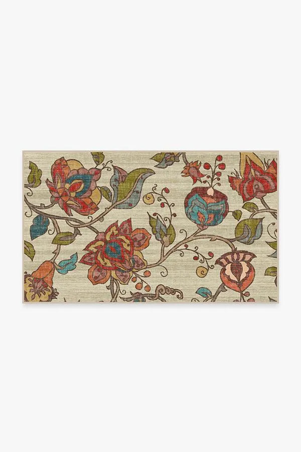 Frida Floral Natural Rug