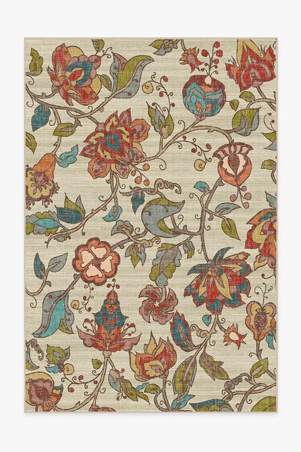 Frida Floral Natural Rug