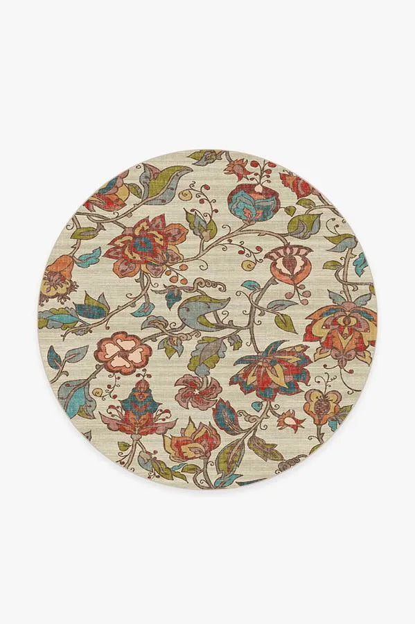 Frida Floral Natural Rug