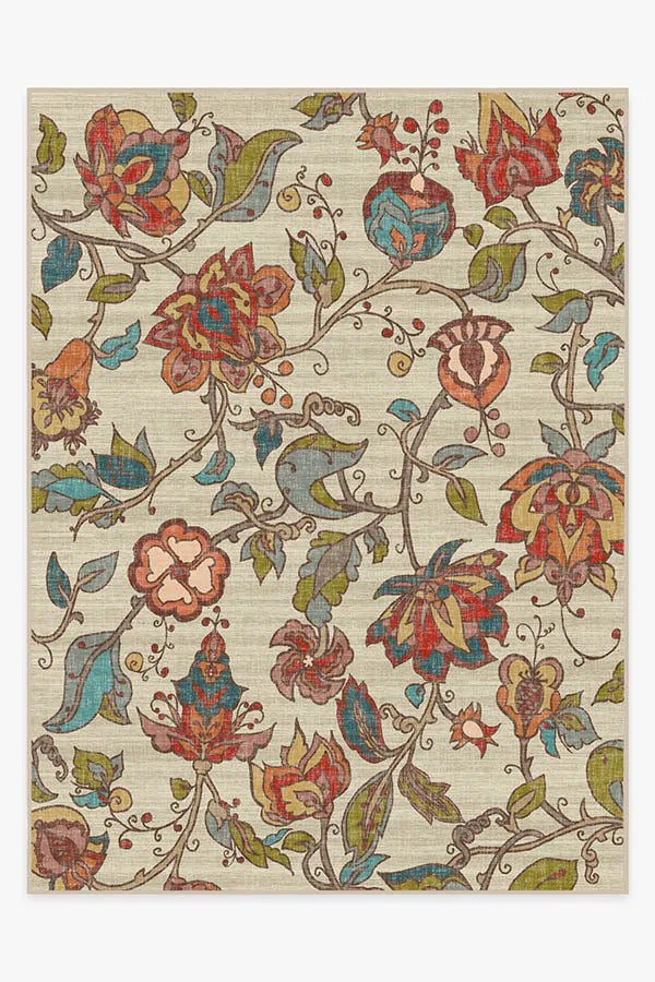 Frida Floral Natural Rug