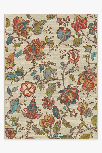 Frida Floral Natural Rug