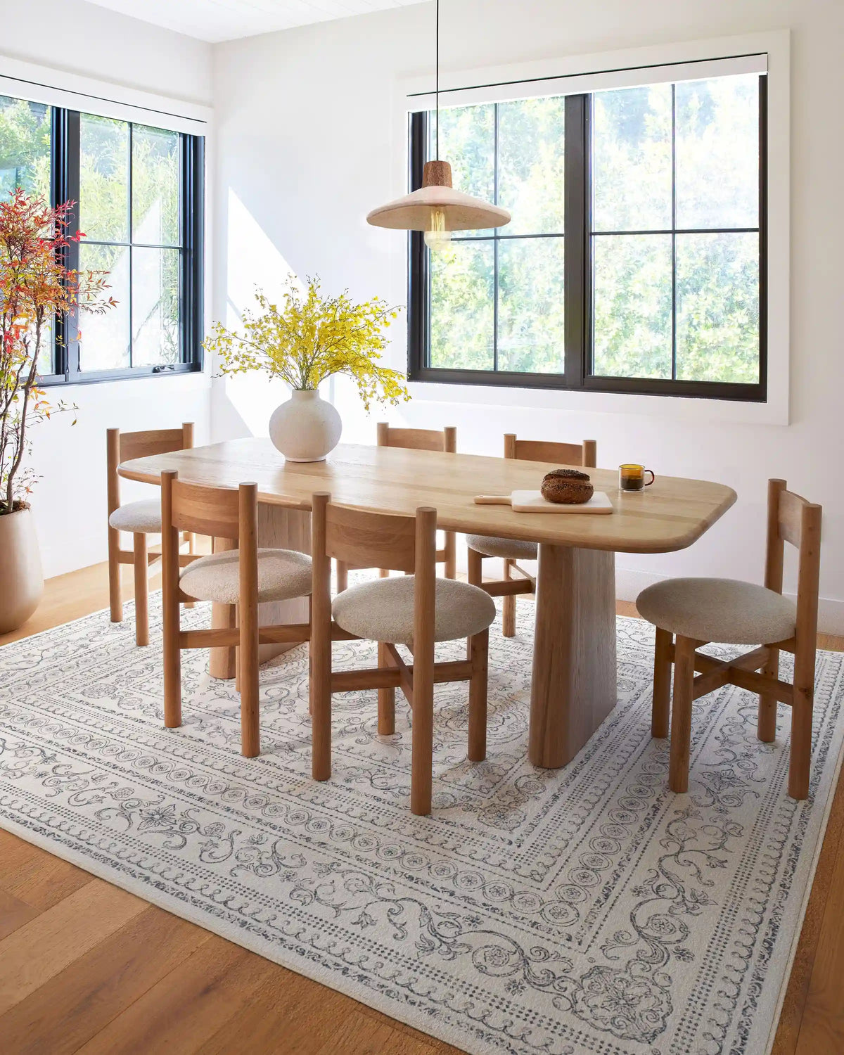 Gisele Ivory & Soft Charcoal Rug