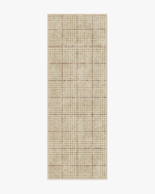 Glen Plaid Camel & Burgundy Rug