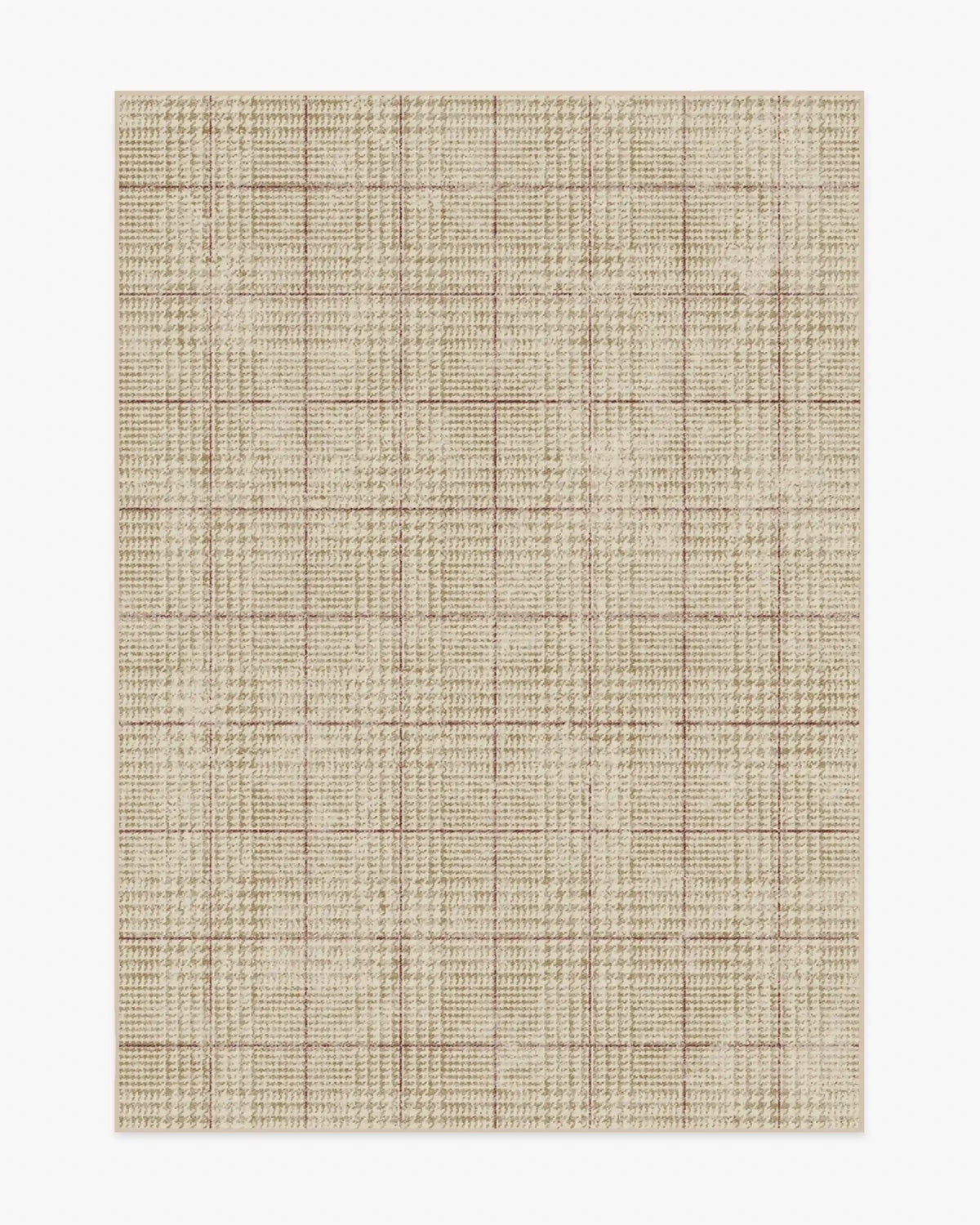 Glen Plaid Camel & Burgundy Rug