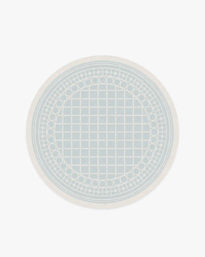 Palm Beach Powder Blue Rug by Gray Malin