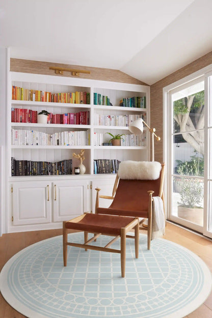 Palm Beach Powder Blue Rug by Gray Malin