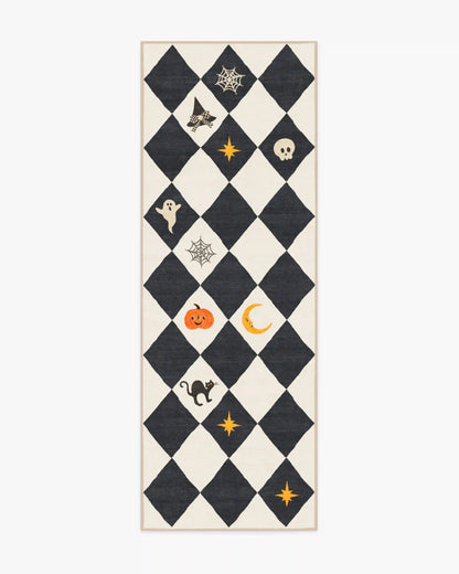 Halloween Harlequin Ivory & Charcoal Rug