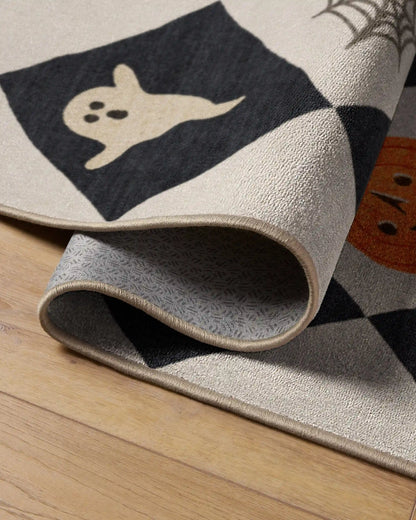 Halloween Harlequin Ivory & Charcoal Rug