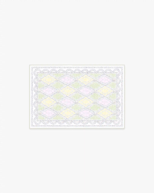 Happy Birthday Popo Pistachio & Lemon Rug by Humberto Leon
