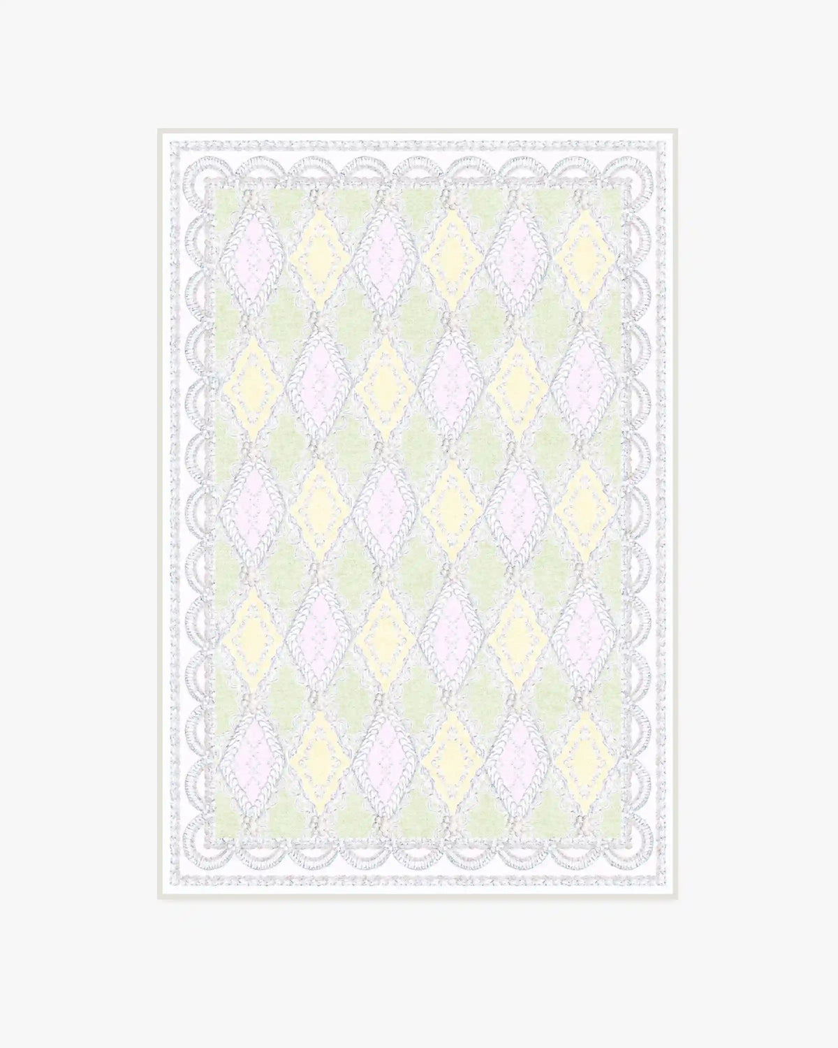Happy Birthday Popo Pistachio & Lemon Rug by Humberto Leon