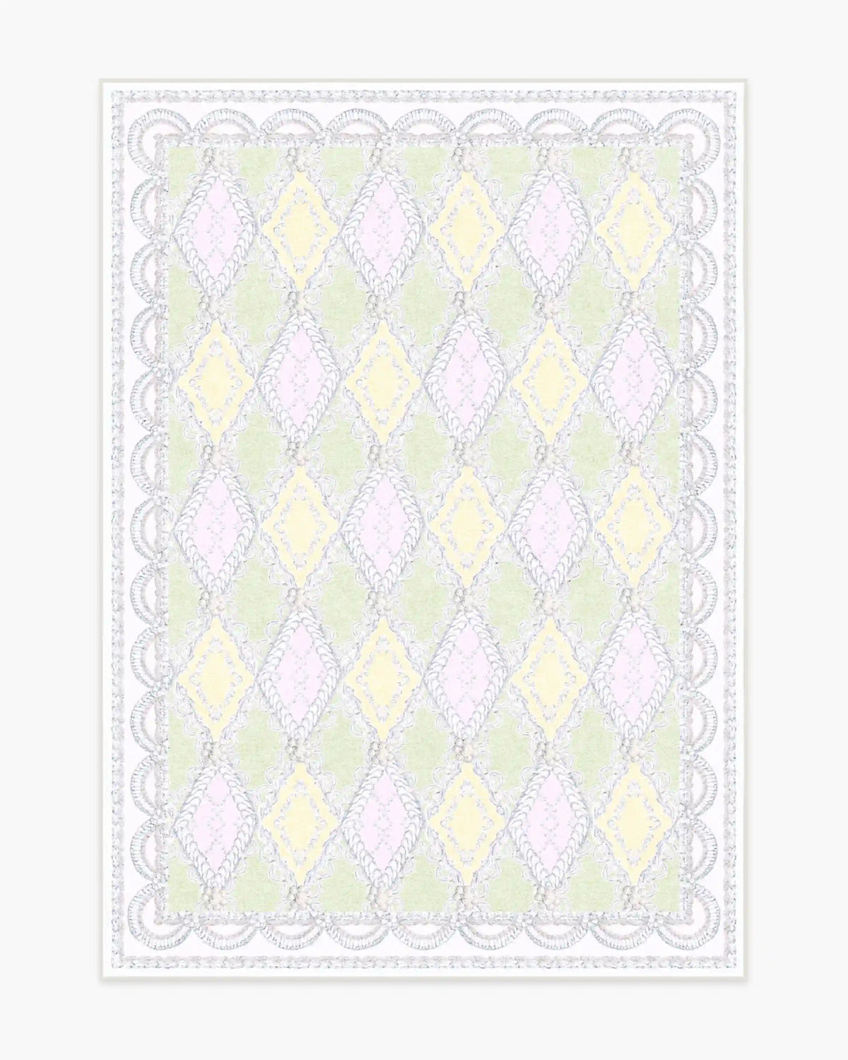 Happy Birthday Popo Pistachio & Lemon Rug by Humberto Leon