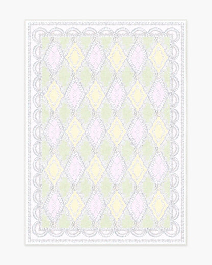 Happy Birthday Popo Pistachio & Lemon Rug by Humberto Leon